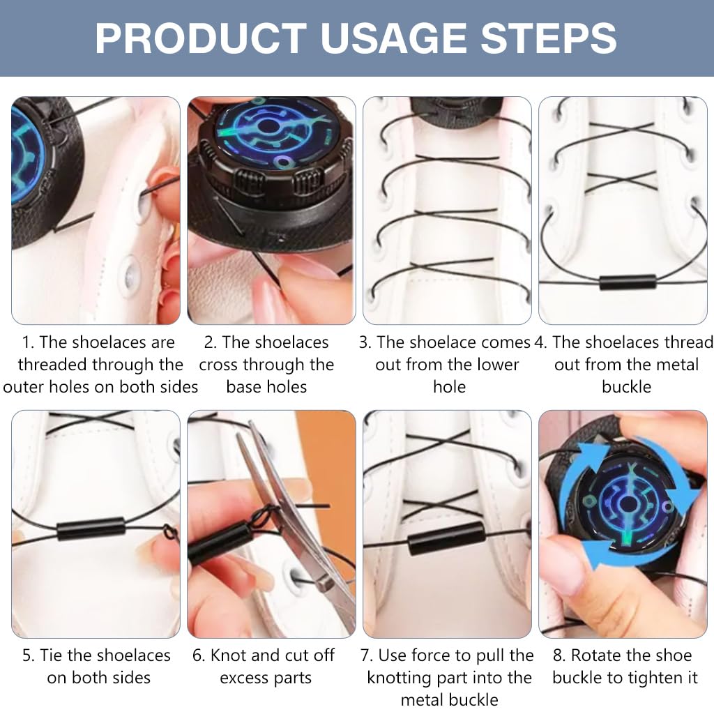 PALAY® Elastic No-tie Shoelaces Swivel Lock Lace for Kids Adjustable Tension Shoelaces Fashion Steel Wire Shoe Laces Alternative Shoe Laces for Sneakers, Athletic Shoes, Hiking Boots PALAY® Elastic No-tie Shoelaces Swivel Lock Lace for Kids Adjustable Tension Shoelaces Fashion Steel Wire Shoe Laces Alternative Shoe Laces for Sneakers, Athletic Shoes, Hiking Boots